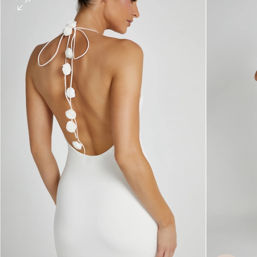 Meshki Marion rose halter maxi dress